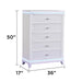 Opium - 5 Drawer Chest - White Matrix Furniture Group