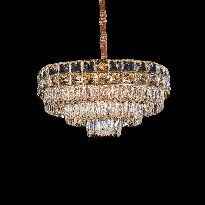 Michael Amini Lighting - Soleil 13-Light Crystal Chandelier - Gold Michael Amini