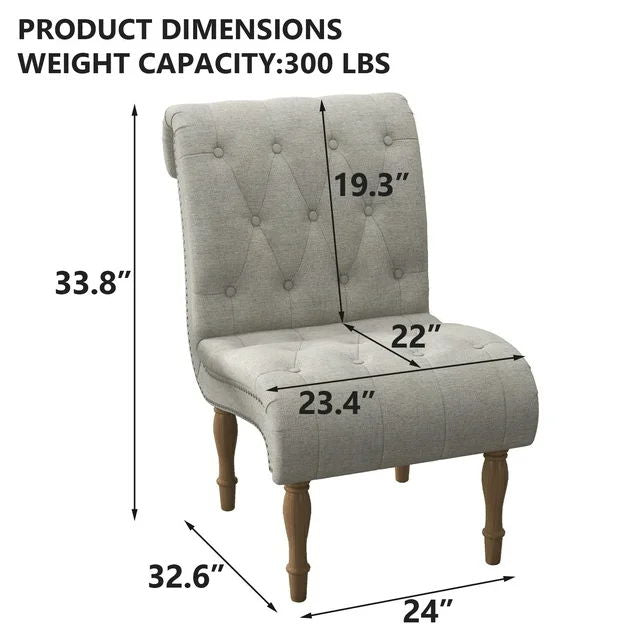Upholstered Accent Chair For Living Room Bedroom Chairs Lounge Chair With Wood Legs
