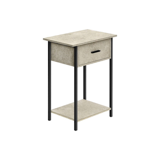 Contemporary 2 Tier Accent Table With Storage Drawer 8th Street