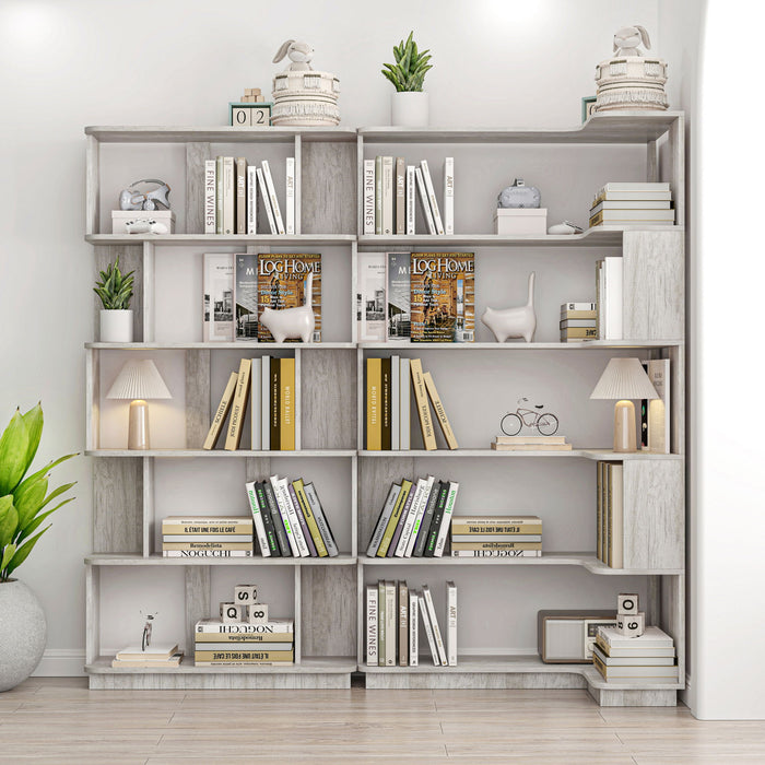 Modern 5 Tier Open Storage Bookcase Home Essentials