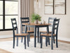 Gesthaven - Round Dining Room Drop Leaf Table Set Signature Design by Ashley®