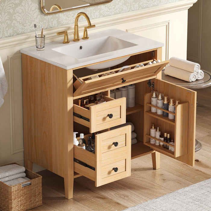 Bathroom Vanity With Sink, Soft Closing Cabinet Noble House
