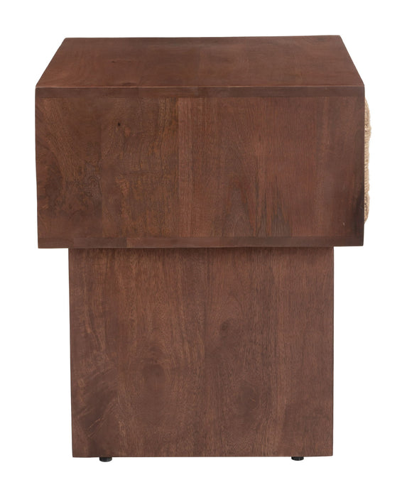 Amaria - Nightstand - Natural / Walnut Zuo Modern
