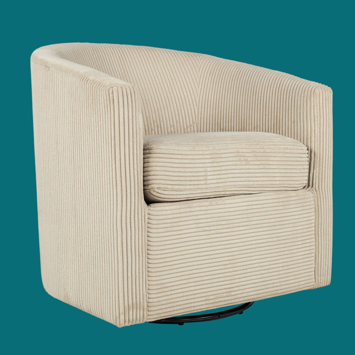 Swivel Accent Chair With U Backrest, Plush Cushion Living Room Furniture Home Essentials