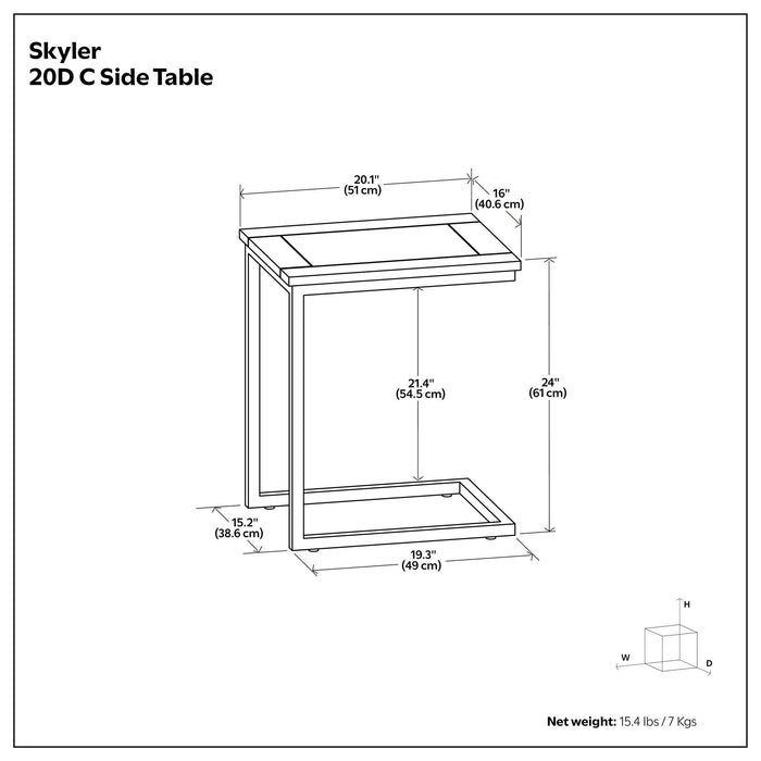 Skyler - Handcrafted C Side Table Simpli-Home