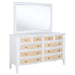 Talia - 10 Drawer Dresser And Mirror Set - White Furniture Max