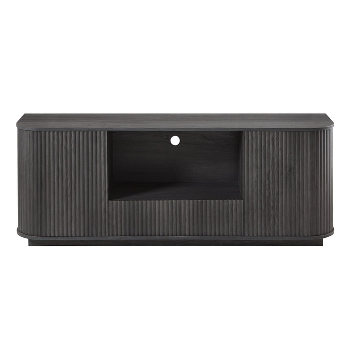 Modern Wavy TV Stand Rounded Sideboard With Storage Cabinet