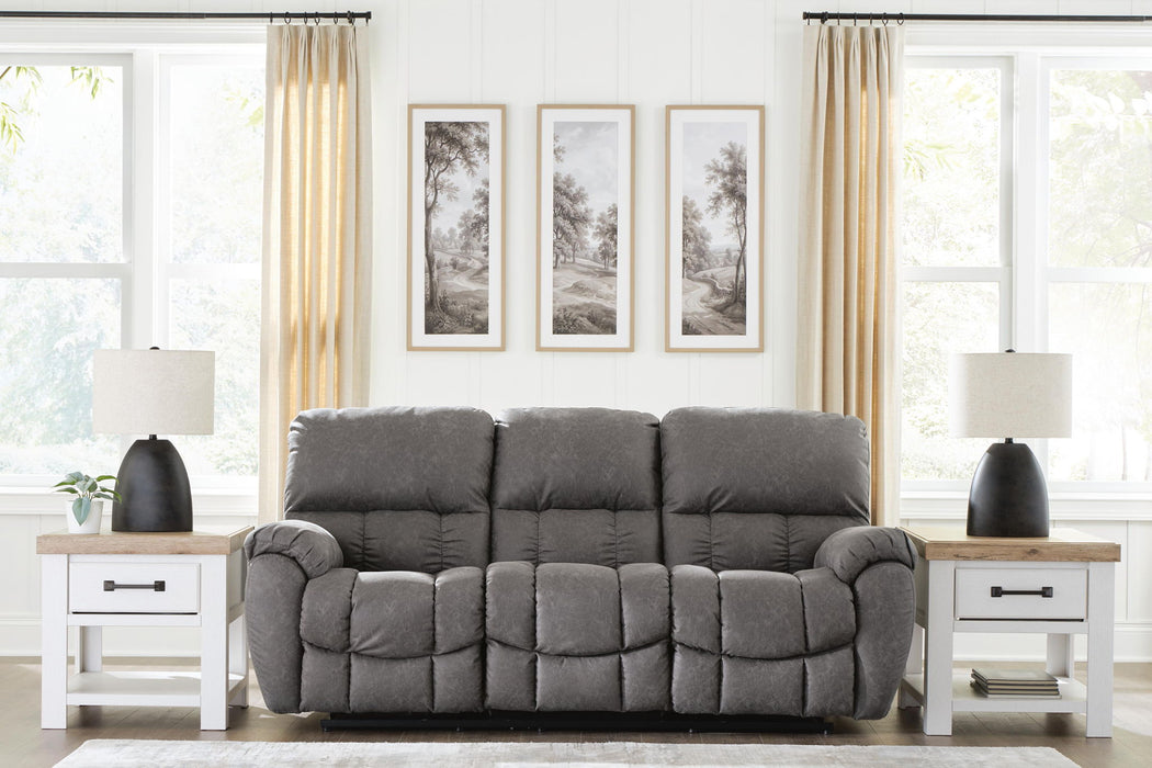 Bakerstein - Power Recline Sofa With Adjustable Headrest - Galaxy Signature Design by Ashley®