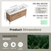 60" Freestanding Bathroom Vanity With Double Sink, Soft Close Doors, 3 Drawers - Imitative Oak Home Essentials
