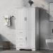 Tall Wide Storage Cabinet With Doors, 3 Drawers Hearth and Haven