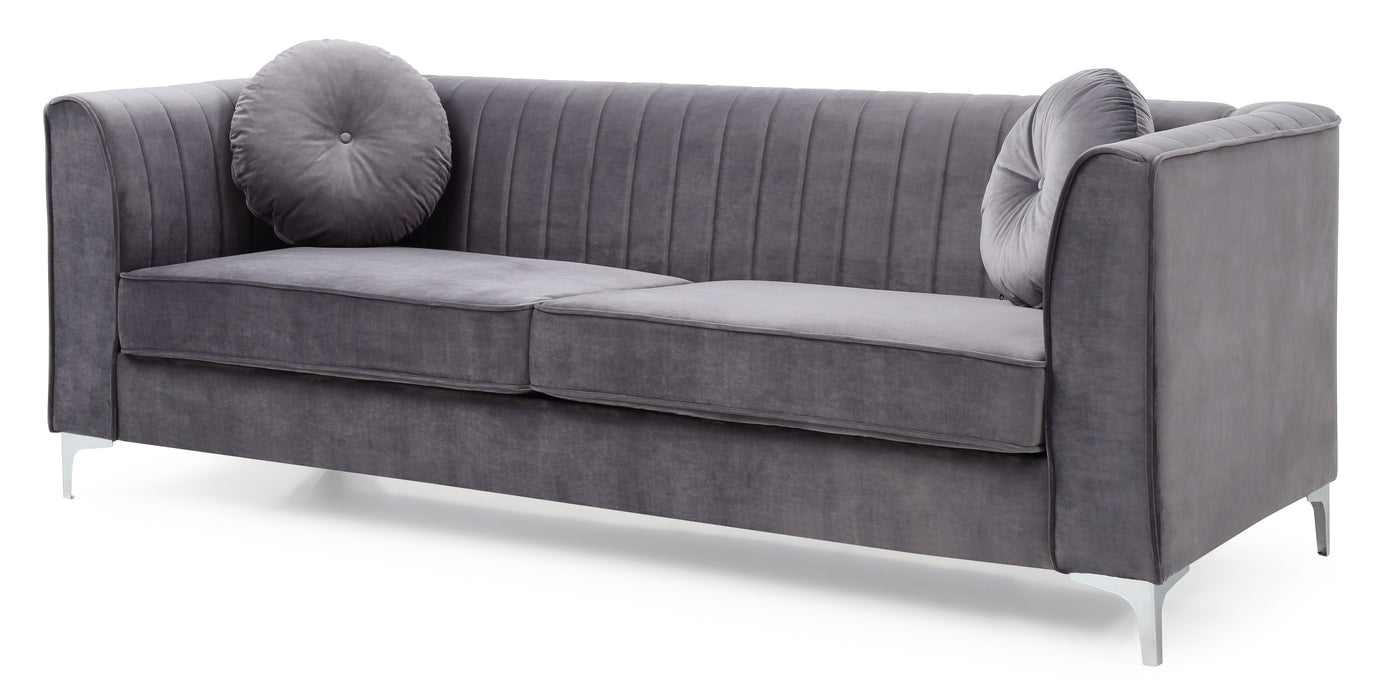 Glory Furniture Delray Sofa (2 Boxes), Gray