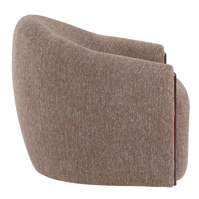 Ballona - Accent Chair With Swivel - Brown Chenille ACME
