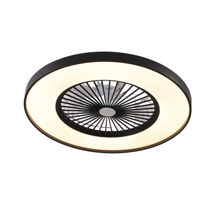 Bedroom Ceiling Fan With Remote Control, Dimmable LED Light, 8 Blades, Reversible Dc Motor - Black Daily Nest