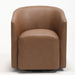 Swivel Barrel Accent Chair For Living Room - Antique Brown Home Essentials