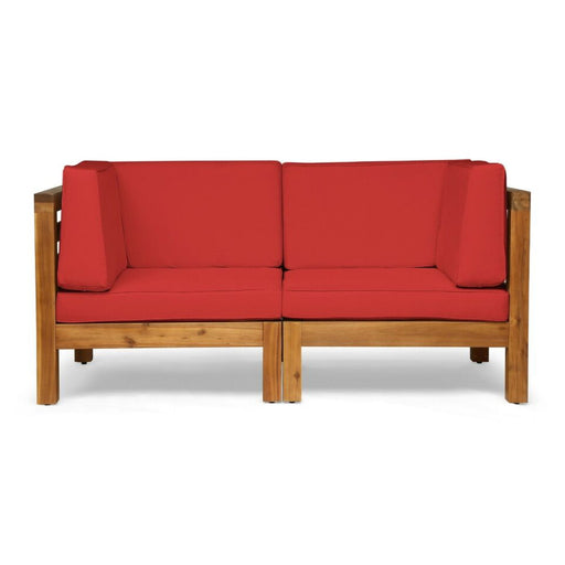 Oana - 2 Piece Loveseat Set With Water Resistant Cushions Noble House