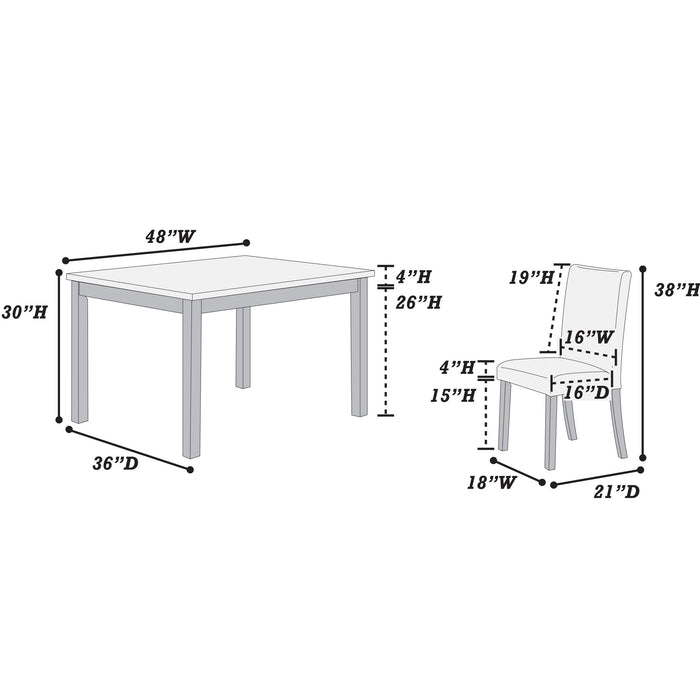 Dining Table With 4 Upholstered Side Chairs Home Essentials