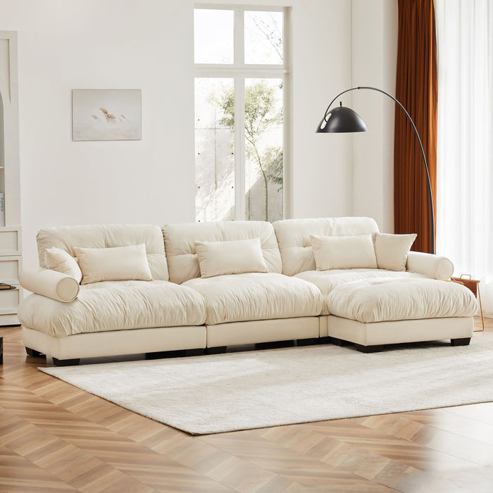 Super Comfort Oversized Modular Sectional Sofa With Movable Ottoman Home Essentials