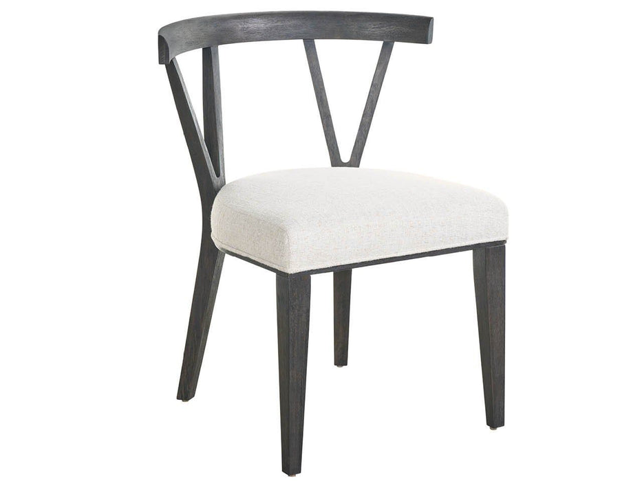 Dwell - Basalt Side Chair - Dark Gray / White