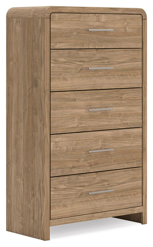 Gramburg - Five Drawer Chest - Warm Natural Brown Signature Design by Ashley®