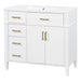 Bathroom Vanity With Sink, 4 Drawers (1 Flip Drawer), 2 Doors & Adjustable Shelf - White Hearth and Haven