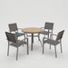 5 Piece Patio Dining Set & Table And Chairs For Outdoor Use - Gray Home Essentials
