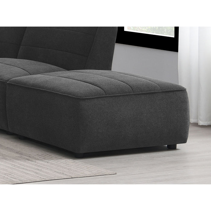 Ortega - Square Ottoman - Charcoal Furniture Max