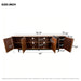 TV Stand, Media Console & Soft Closing Hinges, Adjustable Shelves, Slatted Doors - Walnut Hearth and Haven