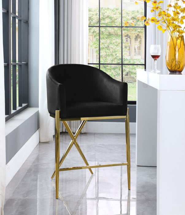 Xavier - Counter Stool with Gold Legs Meridian Furniture
