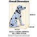 Large Dalmatian Dog Statue, Sitting Spotted Pet Sculpture For Entryway Patio - Black White Daily Nest