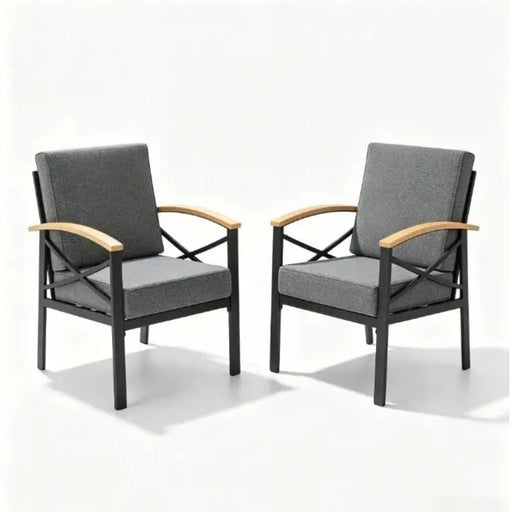 Outdoor Patio Armchair, All Weather (Set of 2) Home Essentials