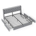 Platform Bed Frame With RGB LED Lights, Charging Station, Storage Headboard & 4 Underbed Drawers Home Essentials