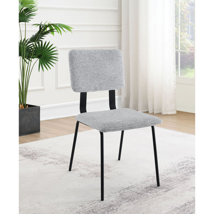 Valley - Upholstered Dining Side Chair (Set of 2) - Gray Furniture Max