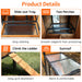 Chicken Coop, Large Outdoor Hen House & Run And Nesting Box Poultry Cage, Rabbit Hutch - Brown / Black Daily Nest