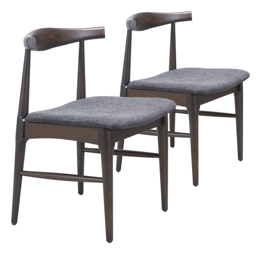 Tuzka - Dining Chair (Set of 2) - Gray / Espresso Zuo Modern