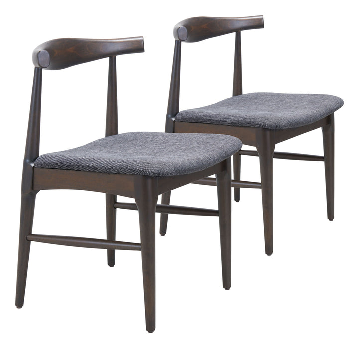 Tuzka - Dining Chair (Set of 2) - Gray / Espresso Zuo Modern