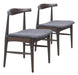 Tuzka - Dining Chair (Set of 2) - Gray / Espresso Zuo Modern