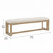 Backless Upholstered Dining Bench Emerald Home