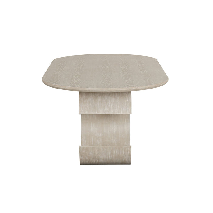 Gwendolyn - Oval Dining Table Top - Cerused Taupe
