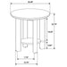 Crispin - Round Table With Lower Shelf Furniture Max
