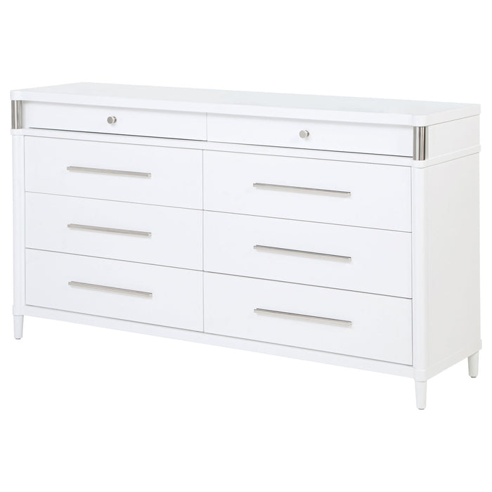 Robinson - 8 Drawer Dresser - White Furniture Max