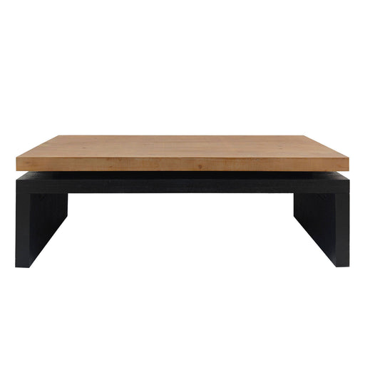 Coffee Table Rectangular Center Table For Living Room - Black / Natural / Multi / Natural Multi / Natural Wood / Natural Wood Wash Home Essentials