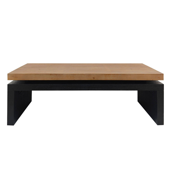 Coffee Table Rectangular Center Table For Living Room - Black / Natural / Multi / Natural Multi / Natural Wood / Natural Wood Wash Home Essentials