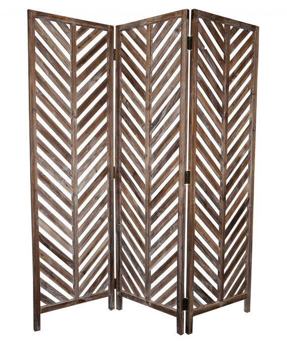 63" x 72" Wood Screen - Brown