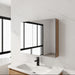 33.56" Wall Mounted Bathroom Cabinet With Adjustable Shelves - Imitative Oak Home Essentials