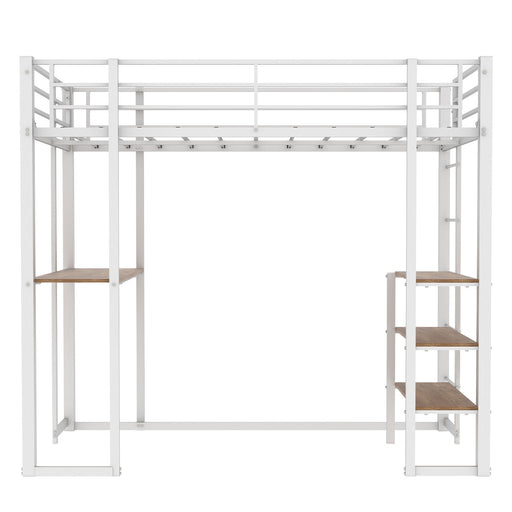 Bunk Bed With L-Shaped Desk And Dual Side Stairs Home Essentials