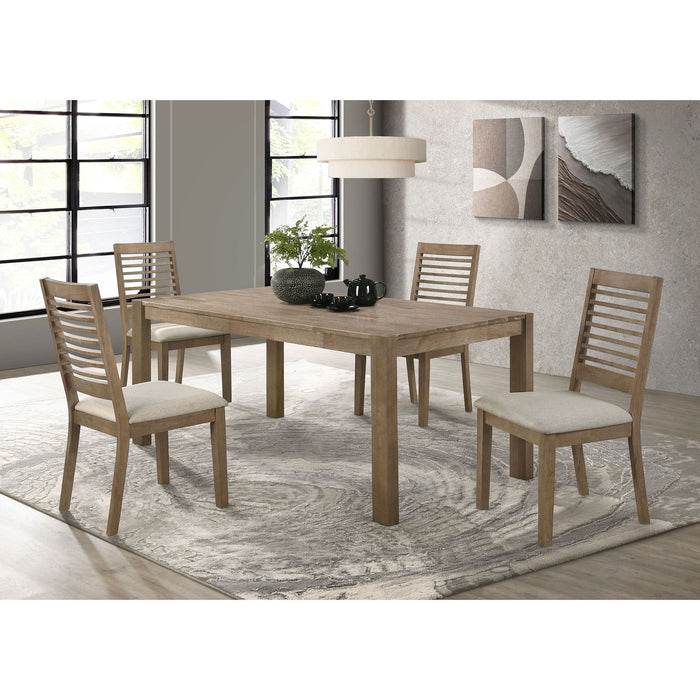 Umbarger - 5 Piece Rectangular Dining Set - Brown Furniture Max