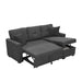Upholstered Sectional With Pull Out Bed And Chaise Storage Home Essentials