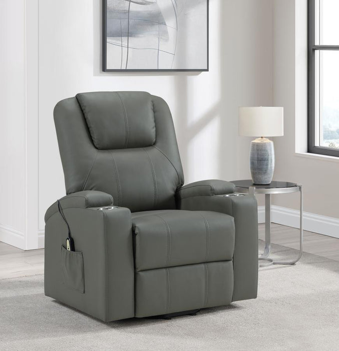 Armstrong - Upholstered Power Lift Massage Recliner