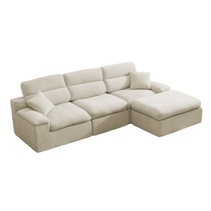Corner Chaise Sofa With High Backrest Home Essentials
